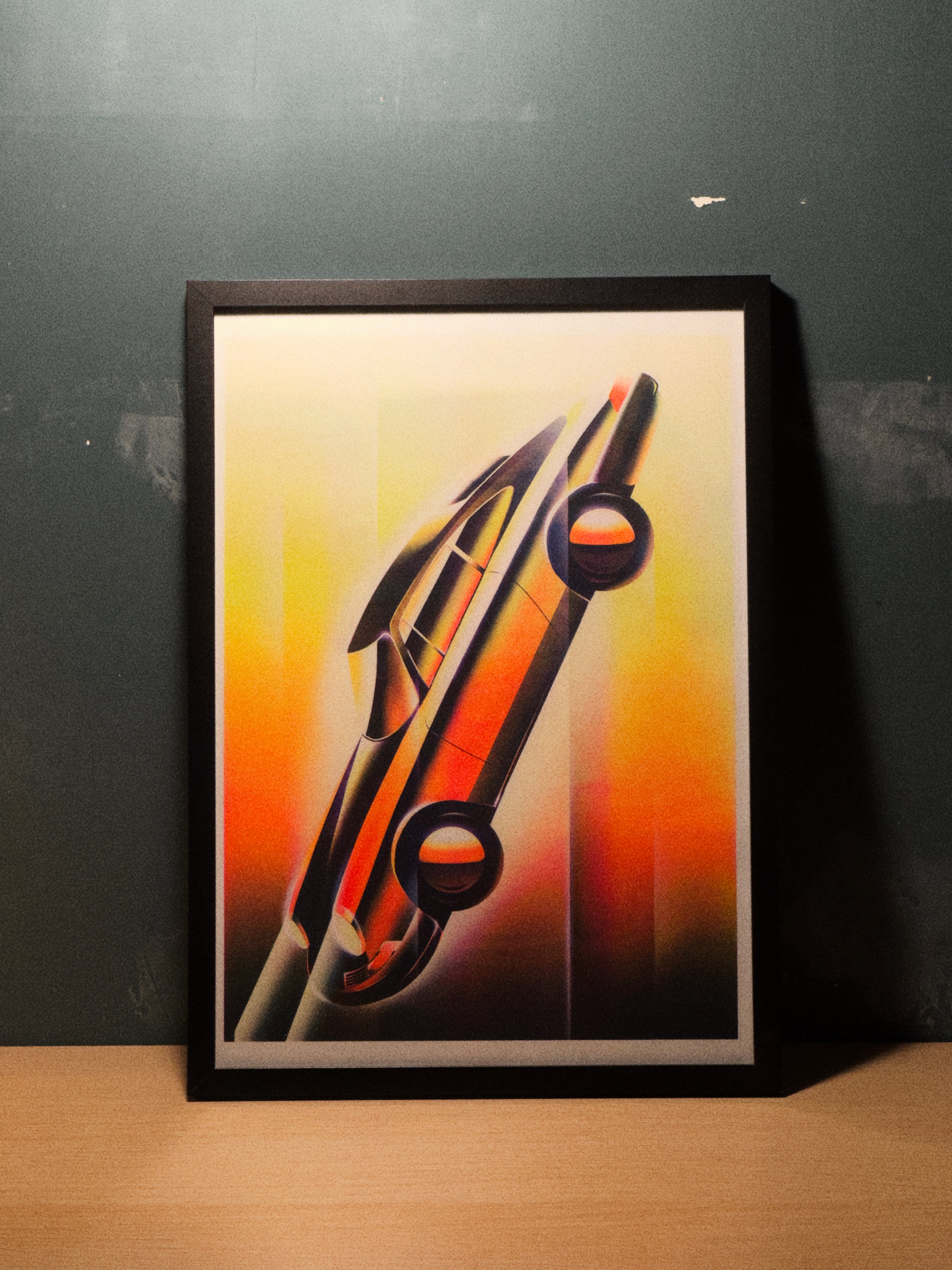 Hovering 911 Risograph Poster
